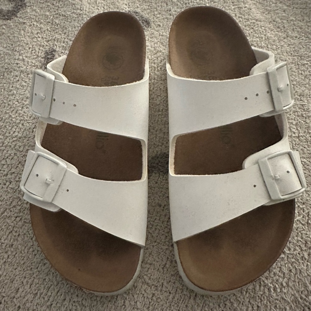 White Birkenstock Sandals